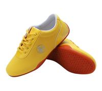 SXTYYH Kung Fu Chaussures De Tai Chi Souples Chaussures De Taekwondo for Karaté, Arts Martiaux Entraînement Pratique Et Activités Quotidiennes Chaussures En Toile(35 EU,Yellow A)