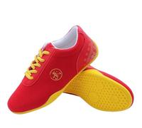 SXTYYH Kung Fu Chaussures De Tai Chi Souples Chaussures De Taekwondo for Karaté, Arts Martiaux Entraînement Pratique Et Activités Quotidiennes Chaussures En Toile(33EU,Rouge)