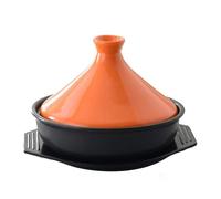SXTYYH Marmite à Tajine Marocaine for La Cuisson Haute Qualité Céramique Casserole Marmite Plat Tajine Avec Couvercle Conique, for La Viande Et Les Plats, Plats Végétariens(Orange)