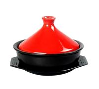 SXTYYH Marmite à Tajine Marocaine for La Cuisson Haute Qualité Céramique Casserole Marmite Plat Tajine Avec Couvercle Conique, for La Viande Et Les Plats, Plats Végétariens(Rouge)