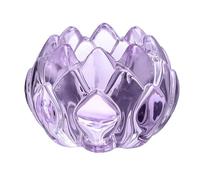 SXTYYH Moderne Cristal Verre En Forme De Fleur Coquetier Oeuf for œufs à La Coque Transparent Support Oeuf A La Coque Design élégant for Le Petit-Déjeuner(Purple)