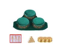 SXTYYH Portable Boîte De Moxa Avec Récipient En Cuivre Sans Fumée Et Housse Lavable Boîte De Moxibustion Support for Bâtonnets De Moxa for Soulager Le Stress Ai Jiu 艾草 艾灸盒(Quadruple copper box)
