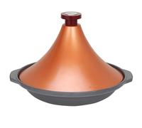 SXTYYH Style Japonais Alliage D'aluminium Tajine Marocain for La Cuisson Plat Tajine for Mijoter Lentement, Riz En Pot D'argile Céramique Casserole(28cm)