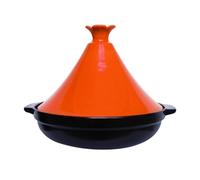 SXTYYH Tajine Marocain for La Cuisson Casserole En Céramique Plat Tajine for Mijoter, Braiser, Cuisine Traditionnelle Nord-Africaine(Orange)