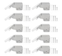 Sxutop 10 Pièces Serrure d'Armoire à Ressort Mini Loquets Tactiles Mini Latch Fermeture de Placard Fermeture à Ressort Porte d'Armoire avec Vis Latch Loqueteau à Ressort pour Penderies Armoires