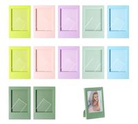 Sxutop 12 Pièces Mini Cadres Photo Petite Cadre Photo de 3 Pouces Cadre Photo Instantané Colorés en Plastiques Compatibles avec Polaroid Fujifilm Instax Mini (9.2 x 6.1 cm)