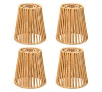 Sxutop 4 Pièces Abat-jour en Rotin Papier Boho Abat Jour Plafond E27