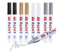 Sxutop 8 Pièces Marqueur Peinture Pneu Marqueur Pneu Voiture Feutre Blanc Indélébile Marqueur de Pneu Permanent Stylos Pneus pour Auto et Moto Pneus Bois Pierres, Pointe Épaisse (4 Couleurs)