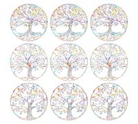 Sxutop 9 Pièces Autocollants de Vitre Décoratifs Statique Autocollants Anti Collision Non adhésifs Autocollant de Fenêtre Prisme Rainbow Stickers Window pour Protéger les Oiseaux Contre le Verre