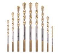 Sxutop 9 Pièces Forets pour Carrelage Meche Verre Ø 3mm - 12mm Forets professionnels à Queue Ronde et Triangulaire Multi-Matériaux pour Carreaux de Céramique Béton Verre Plastique et Bois