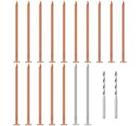 Sxutop Clous en Cuivre 15 PièCes Grand Cuivre de Clous 89mm Clous en Cuivre Longs pour Tuer des Arbres Destructeur Souche Arbre avec Grands Clous en Acier et Clous Forés pour Retrait de Souches