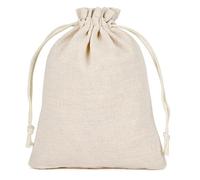 SXUUXB Lot de 20 sacs en tissu en coton - 15 x 20 cm - Avec cordon de serrage - Sacs en tissu à peindre - Sacs en tissu à remplir pour sacs à pain, fruits, légumes, bricolage