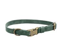 SXWFYZ Lot de 1 collier en cuir souple réglable et résistant avec boucle en métal à dégagement rapide et confortable pour la marche, l'entraînement et la course à pied Vert Taille S : 25-40 cm