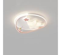 SXWNBIFH Plafonnier LED Moderne à intensité Variable pour Chambre à Coucher, Semi-encastré, 48 W, télécommande, décoration Astronaute, Lustre pour Chambre d'enfant ou Salon.