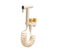 SXWYLZ Bidet Toilette Wc Douchette Kit avec Support Intégré Robinet D'Angle à Double Commande Pistolet de Pulvérisation à Double Mode et Flexible à Ressort de 2m pour Salle de Bain,Blanc