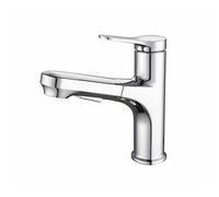 SXWYLZ Mitigeur de Lavabo avec Douchette Extractible 2 Modes Robinet Lavabo Salle de Bain Robinet Mélangeur Mitigeur Poignée Unique Eau Chaude et Froide,Chrome