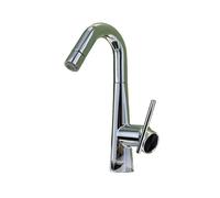 SXWYLZ Mitigeur Lavabo Extractible Robinet de Levage Pivotant à 360° Robinets de Lavabo pour Salle de Bain avec 2 Modes Poignée Unique Chaud et Froid,Chrome