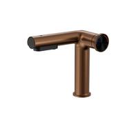 SXWYLZ Mitigeur Lavabo Salle de Bain avec Eau Chaude et Froide Robinet Lavabo Extensible Robinet Mélangeur à 3 Modes Poignée Unique Eau Chaude et Froide,Or Rose