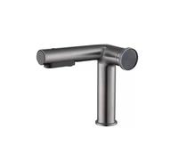 SXWYLZ Mitigeur Lavabo Salle de Bain avec Eau Chaude et Froide Robinet Lavabo Extensible Robinet Mélangeur à 3 Modes Poignée Unique Eau Chaude et Froide,Gris