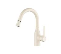 SXWYLZ Mitigeur Salle de Bain avec Douchette Extractible 2 Modes Robinet Evier Rotation à 360° Poignée Unique Robinet D'Eau Chaude et Froide,Blanc Laiteux