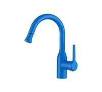 SXWYLZ Mitigeur Salle de Bain avec Douchette Extractible 2 Modes Robinet Evier Rotation à 360° Poignée Unique Robinet D'Eau Chaude et Froide,Bleu