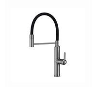 SXWYLZ Robinet D'Évier avec Tuyau Flexible en Silicone Mitigeur Cuisine Douchette Extractible Pivotant à 360° Robinet Mélangeur à 2 Modes Poignée Unique Eau Chaude et Froide,Gris
