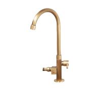 SXWYLZ Robinet Double Sortie Antique Robinet Exterieur Antigel avec Répartiteur Robinets D'Eau Froide Pivotant à 360° Double Poignée