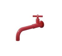 SXWYLZ Robinet Eau Froide en Laiton Mural Robinet Evier de Cuisine Robinetterie de Cuisine Poignée Croisée pour Éviers à Vadrouille,Rouge