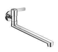 SXWYLZ Robinet Evier de Cuisine Laiton Robinet de Lavabo Eau Froide Robinet D'Eau Pivotante À 360° Rallonge Robinet pour Vasque À Poser,Chromé,30 Cm