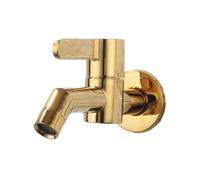 SXWYLZ Robinet Evier de Cuisine Mural Robinet D'Eau Froide Simple Robinets de Piscine à Vadrouille Poignée Unique, Alliage de Zinc,Or