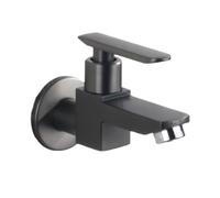 SXWYLZ Robinet Evier Mural Robinet Eau Froide Robinets de Cuisine pour Évier à Vadrouille, Poignée Unique, Alliage de Zinc,Gris