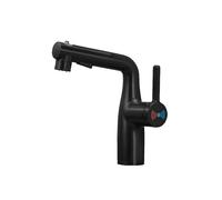 SXWYLZ Robinet Extensible Eau Chaude et Froide 3 Modes Mitigeur Salle de Bain Robinets de Lavabo Robinet Extractible Poignée Unique,Noir