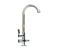 SXWYLZ Robinet Extérieur Antigel Robinet Double Sortie Pivotant à 360° Robinets D'Eau Froide de Jardin avec Inverseur, Double Poignée,Chrome