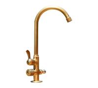 SXWYLZ Robinet Extérieur Antigel Robinet Double Sortie Pivotant à 360° Robinets D'Eau Froide de Jardin avec Inverseur, Double Poignée,Couleur Antique