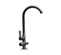 SXWYLZ Robinet Extérieur Antigel Robinet Double Sortie Pivotant à 360° Robinets D'Eau Froide de Jardin avec Inverseur, Double Poignée,Noir