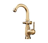 SXWYLZ Robinet Extérieur Antigel Robinet Jardin Double Sortie Antique avec Répartiteur Rotation à 360°, Double Usage Chaud et Froid