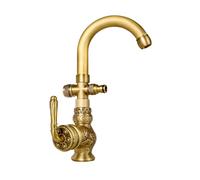 SXWYLZ Robinet Exterieur Antigel Robinet Jardin Double Sortie avec Répartiteur Pivotant à 360°, Eau Chaude et Froide, Couleur Antique