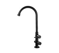 SXWYLZ Robinet Extérieur Antigel Robinets Double Sortie Pivotant à 360° Robinet D'Eau Froide avec 1/2 Répartiteur Double Poignée,Noir