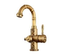 SXWYLZ Robinet Exterieur Antique Robinet Jardin avec Connecteur à Baïonnette 1/2" Double Sortie Pivotant à 360° Chaud et Froid