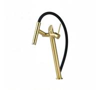 SXWYLZ Robinet Flexible Cuisine Magnétique Extractible 4 Modes Robinet D'Évier de Cuisine Poignée Unique Mitigeur Evier Eau Chaude et Froide,Or Brossé