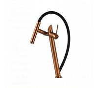 SXWYLZ Robinet Flexible Cuisine Magnétique Extractible 4 Modes Robinet D'Évier de Cuisine Poignée Unique Mitigeur Evier Eau Chaude et Froide,Or Rose Brossé