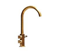 SXWYLZ Robinet Jardin Exterieur Antigel Robinets Double Sortie Pivotant à 360° Robinet D'Eau Froide avec Inverseur Double Poignée,Couleur Antique