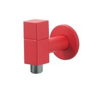 SXWYLZ Robinet Laiton Mural Robinet D'Évier de Cuisine Robinets Eau Froide pour Mop Pool Machine à Laver, Poignée Unique,Rouge