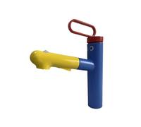 SXWYLZ Robinet Lavabo avec Douchette Extractible Robinet Salle Bain Rotatif à 360°, 3 Modes Robinets à Poignée Unique Chaud et Froid,Rouge Jaune Bleu