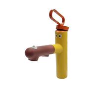 SXWYLZ Robinet Lavabo avec Douchette Extractible Robinet Salle Bain Rotatif à 360°, 3 Modes Robinets à Poignée Unique Chaud et Froid,Brun Jaune Orangé