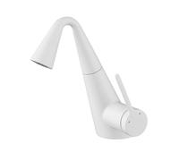 SXWYLZ Robinet Lavabo avec Douchette Extractible Robinets D'Évier Pivotant à 360° 2 Modes Robinet de Salle de Bains Chaud et Froid Poignée Unique,Blanc