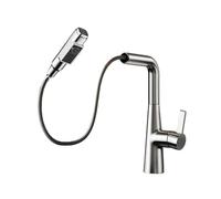 SXWYLZ Robinet Mélangeur Eau Chaude et Froide, Robinet Salle de Bain Extensible, Mitigeur Lavabo Rotatif, Robinets à Poignée Unique à 2 Modes,Chrome