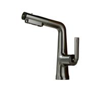 SXWYLZ Robinet Mitigeur Extractible, Robinet Salle Bain Pivotant à Douchette Extractible, Mitigeur Lavabo à 3 Modes, Poignée Unique, Eau Chaude et Eau Froide,Gris