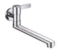 SXWYLZ Robinet Mural Cuisine Eau Froide Robinet Lavabo Salle de Bain Laiton Robinet À Rallonge Rotatif Robinet Cuisine pour Evier de Cuisine Ou Lavoir,Couleur Chromée,20 Cm