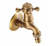 SXWYLZ Robinet Mural Extérieur Long Robinet Jardin Vintage Robinet D'Eau Froide Applique Mural Robinet Extérieur Robinet de Jardin pour Exterieur Jardin Terrasse,8 Cm